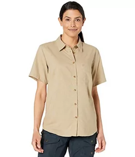 Koszulki i topy damskie - Fjallraven Damska koszulka podróżna Övik Travel Ss W z krótkim rękawem brązowy kolor piaskowy S F87040 - grafika 1
