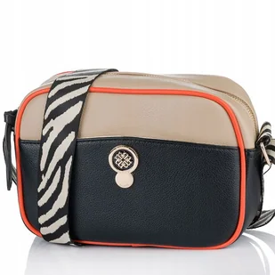 MONNARI LISTONOSZKA TOREBKA DAMSKA Casualowa Beżowa czarna - Torebki damskie MONNARI LISTONOSZKA TOREBKA DAMSKA Casualowa Beżowa czarna - Torebki damskie - miniaturka - grafika 1