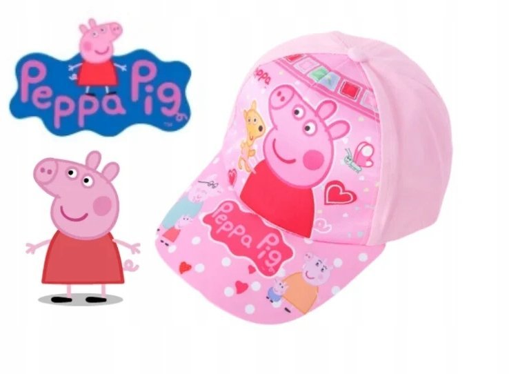 Różowa czapka dla dziewczynki z popularną Świnką Peppa Regulowana