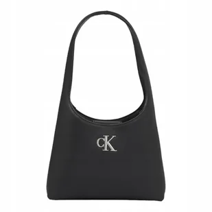 Calvin klein torebka damska minimal monogram a shoulderbag t czarna - Torebki damskie - miniaturka - grafika 1
