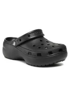 Klapki i japonki damskie - Crocs Classic Platform Women 206750 Black 37-38 - miniaturka - grafika 1