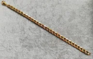 Bransolety męskie - BRANSOLETKA MĘSKA złota pancerka 7 mm x10 mm STAL - miniaturka - grafika 1