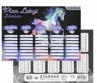 Szkolne artykuły papiernicze - Plan lekcji z tabliczką mnożenia Konie 25szt - miniaturka - grafika 1