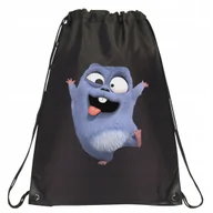 Torby szkolne - P184 PLECAK WOREK NA BUTY TORNISTER GRIZZY I LEMINGI PREZENT JAKOŚĆ CZARNY - miniaturka - grafika 1