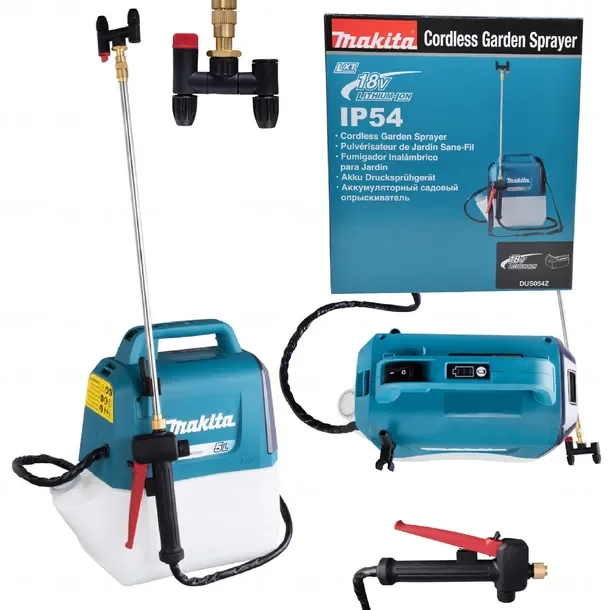 Opryskiwacz Ogrodowy Akumulatorowy 5l 18v Reguloway Dysza Ip54 Lanca 70 Cm
