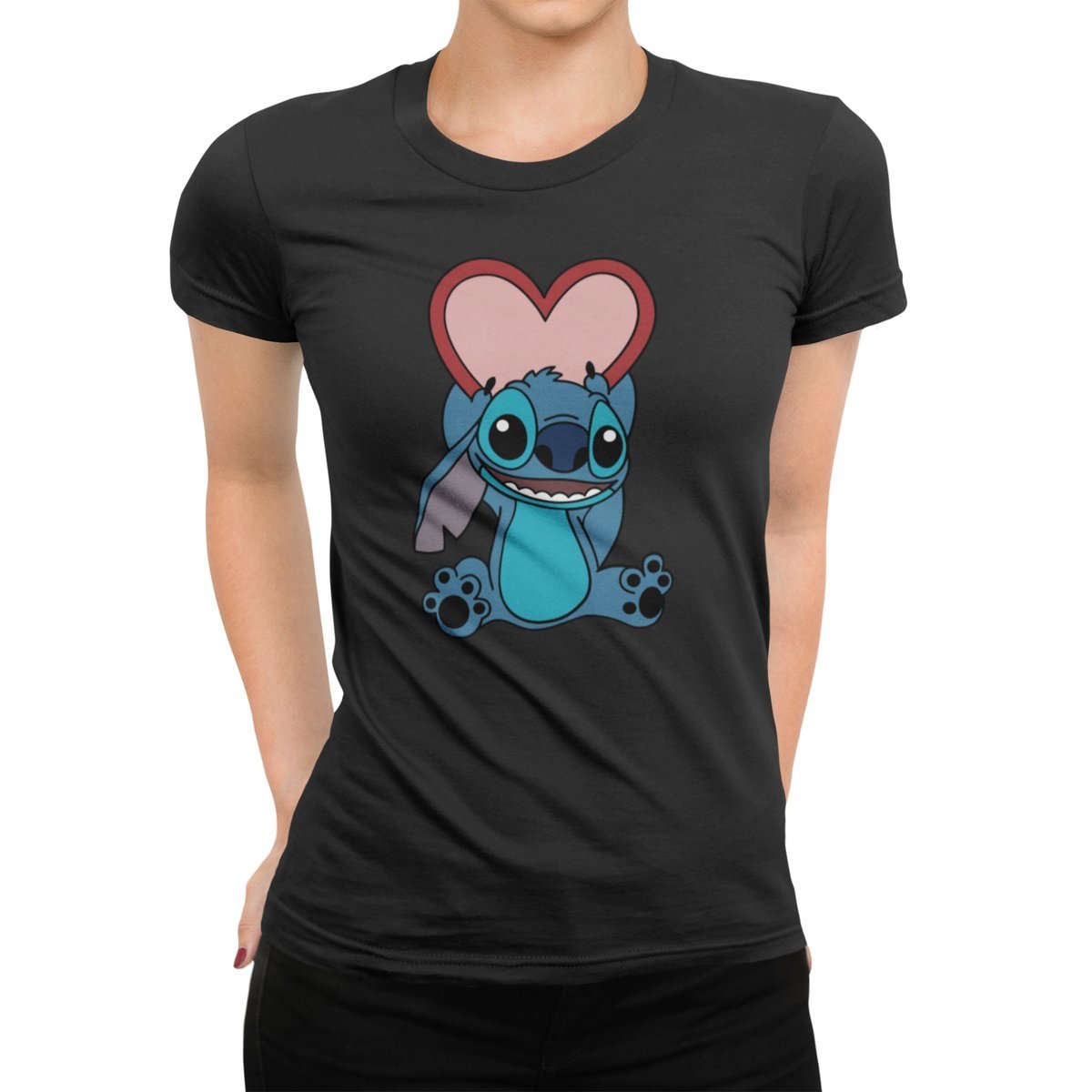 Koszulka T-Shirt Damska Z Nadrukiem Lilo Stich Stich Duży Wybór -S