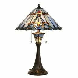 Lampa Stołowa Tiffany Witrażowa 3G Clayre & Eef - Lampy stojące - miniaturka - grafika 1