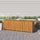 vidaXL Skrzynia ogrodowa na kółkach, 150x50x58cm, lite drewno akacjowe