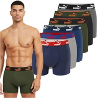 Majtki męskie - Puma Bokserki Męskie 6 sztuk Majtki Bawełna Khaki Navy Mix Rozmiar XL - miniaturka - grafika 1