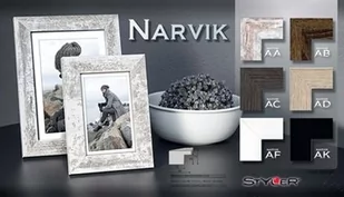 Jasnoszara ramka ścienna Styler Narvik, 21x27 cm - Ramki na zdjęcia - miniaturka - grafika 1