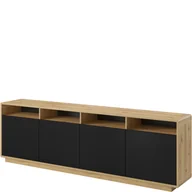 Komody - Komoda 24TWLH25 TYP-25 Aston Helvetia Wieruszów Czarny Supermatt, Dąb Taurus - miniaturka - grafika 1