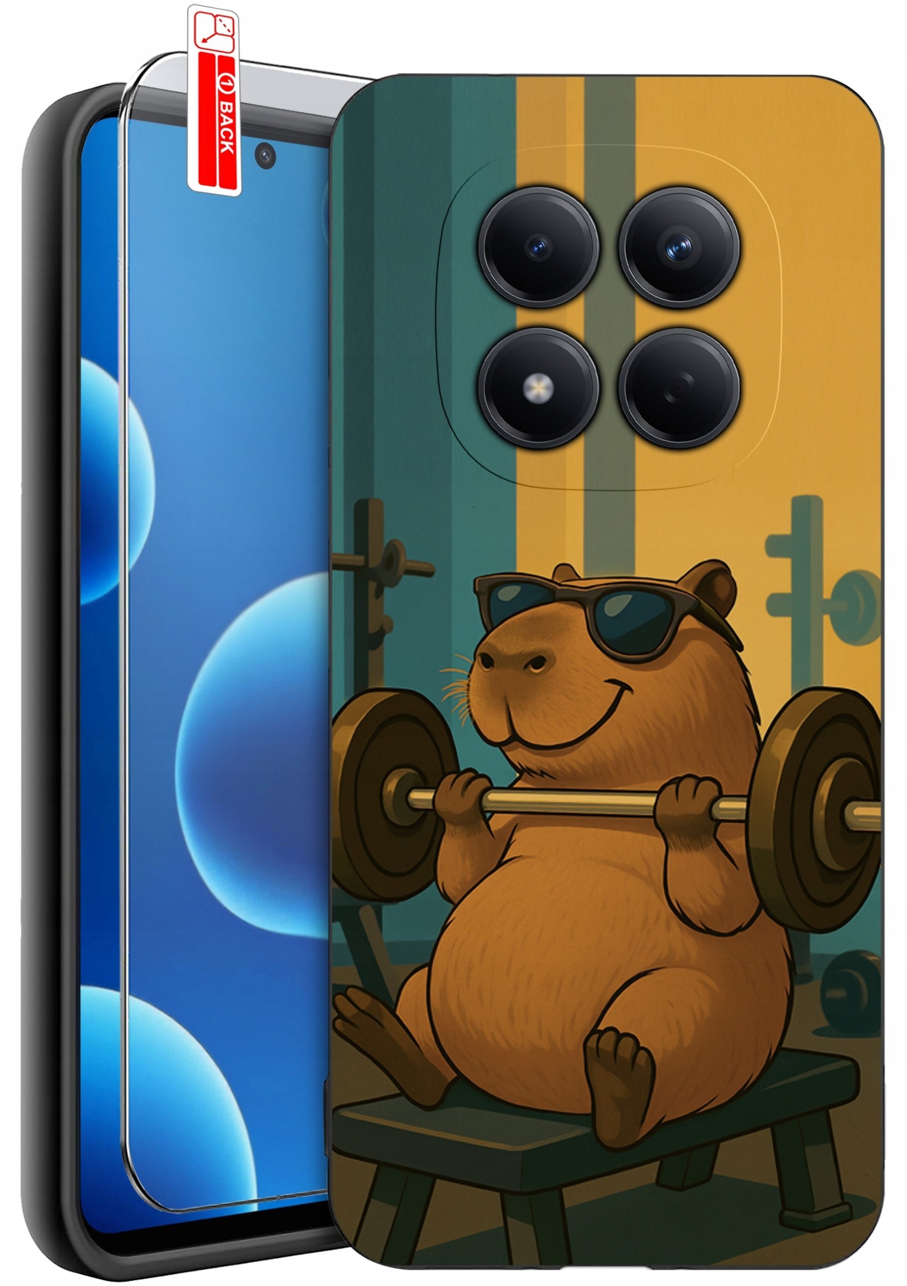 krainaGSM Etui Do Xiaomi Redmi Note 15 Pro 5G Wzory Silikonowe Matt Case + Szkło