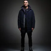 Kurtki i kamizelki sportowe męskie - Regatta Christian Lacroix Męska kurtka przeciwdeszczowa ocieplana długa Lauris Granatowy, Rozmiar: 2XL - miniaturka - grafika 1