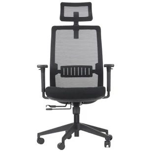 Fotel biurowy, krzesło biurowe STEMA Obrotowe Ergonomiczne Krzesło Biurowe Cutler Czarny - Fotele i krzesła biurowe - miniaturka - grafika 1