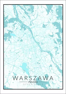Galeria Plakatu, Plakat, Warszawa mapa blue, 40x50 cm - Plakaty Galeria Plakatu, Plakat, Warszawa mapa blue, 40x50 cm - Plakaty - miniaturka - grafika 1