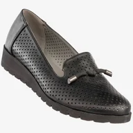 Półbuty damskie - Półbuty Damskie Ekoskóra Buty Eleganckie Jezzi Czarne RMR1628-13 Czarny 37 - miniaturka - grafika 1