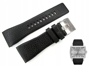 Pasek DIESEL DZ1674 czarny skórzany - Akcesoria do zegarków - miniaturka - grafika 1