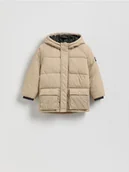 Kombinezony dla dzieci - Reserved - Kurtka z kapturem - beżowy - miniaturka - grafika 1
