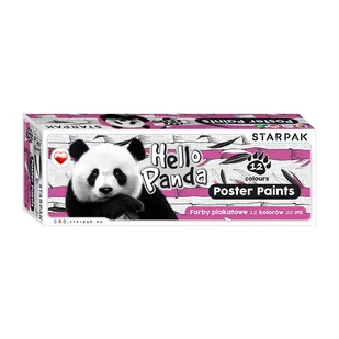Starpak Farby plakatowe 12kol/20ml Starpak Panda Starpak Fol 6/24 - Przybory szkolne - miniaturka - grafika 1