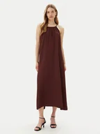 Sukienki - ViCOLO Sukienka letnia Abito TD0757 Brązowy Regular Fit - miniaturka - grafika 1