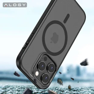Etui matowe Alogy MagCase do MagSafe obudowa z pierścieniem magnetycznym do Apple iPhone 13 Pro Czarne - Etui i futerały do telefonów - miniaturka - grafika 5