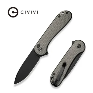 Civivi Button Lock Elementum II Gray Aluminium, Black Stonewashed Nitro-V (C18062PD-1) - Noże - miniaturka - grafika 1