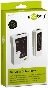 Goobay Network cable tester 68856 Black/White 68856 - Kable komputerowe i do monitorów - miniaturka - grafika 1