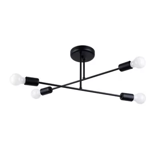 Żyrandol NORAH 4 czarny SOLLUX LIGHTING - Lampy sufitowe - miniaturka - grafika 1