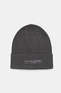Czapki męskie - Tommy Hilfiger czapka bawełniana kolor szary bawełniana AM0AM12797 - miniaturka - grafika 1