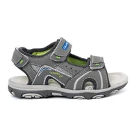 Buty dla chłopców - Shelvt Chłopięce szare sandały - miniaturka - grafika 1