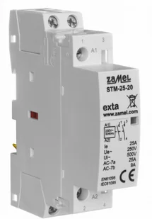 Stycznik modułowy ZAMEL STM-25-20 25A, 2xNO, 230V AC - Inne akcesoria elektryczne - miniaturka - grafika 1