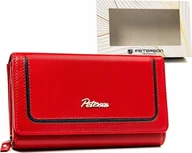 Portfele - Peterson Duży, skórzany portfel damski na zatrzask i suwak - Peterson NoSize - miniaturka - grafika 1