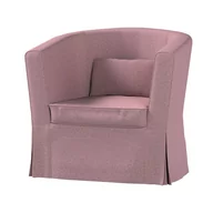 Pokrowce na meble - Pokrowiec na fotel Ektorp, DEKORIA, Tullsta, różowy z czarną nitką, 79x69x78 cm - miniaturka - grafika 1