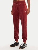 Spodnie sportowe damskie - Guess Spodnie dresowe V3BB27 K0232 Bordowy Regular Fit - miniaturka - grafika 1