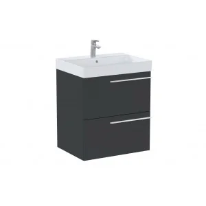 ROCA A851910531 ELLA Zestaw łazienkowy UNIK 60 cm z 2 szufladami, onyks mat - Szafki łazienkowe - miniaturka - grafika 1