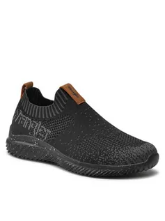 Sneakersy damskie - Wrangler Sneakersy Freesbee Slip On WL21581A Czarny - grafika 1