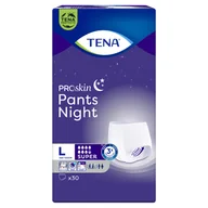 Bielizna lecznicza - Tena Pants ProSkin Night, majtki chłonne, rozmiar L, 100-135 cm, Super, 30 sztuk - miniaturka - grafika 1