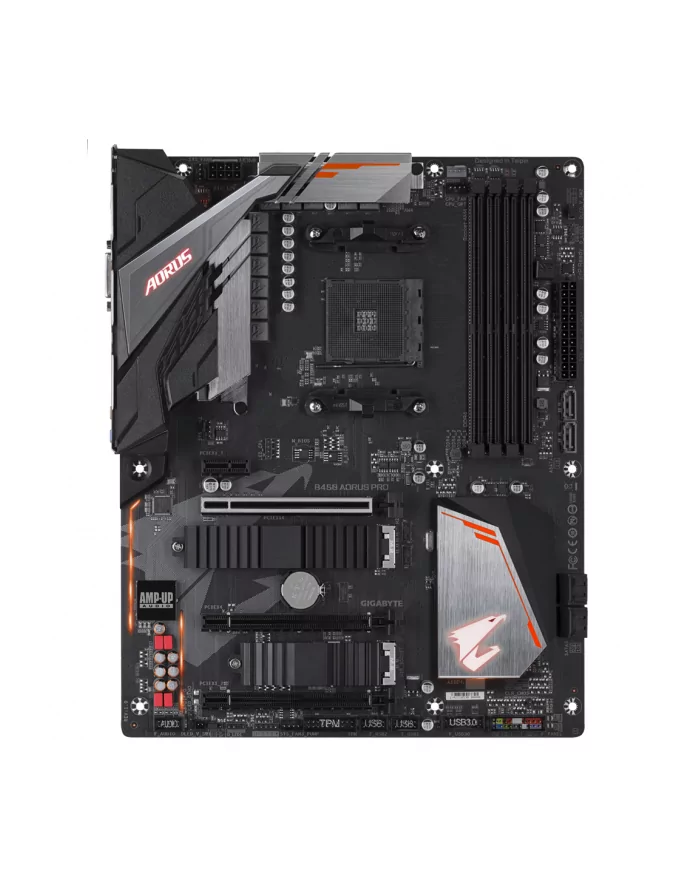 gigabyte Płyta główna B450 AORUS PRO AM4 B450 4DDR4 DVI/HDMI/M.2 ATX