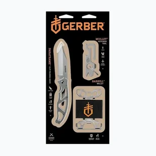 Nóż składany Gerber Paraframe I + Mullet + Barbill silver - Noże - miniaturka - grafika 1
