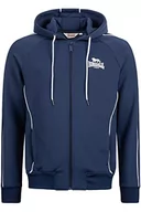 Bluzy męskie - Lonsdale Męska bluza z kapturem, granatowa/biała, XXL (DE) - miniaturka - grafika 1