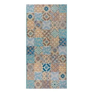 Niebieski chodnik 75x150 cm Cappuccino Mosaik – Hanse Home - Dywany - miniaturka - grafika 1