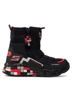 Skechers Śniegowce Cuboforce 402198L/BKRD Czarny - Buty dla chłopców - miniaturka - grafika 1