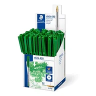 Długopisy - Staedtler Stick 430 M-5CP5 długopis kulkowy średni - zielony (pudełko 50 szt.) - miniaturka - grafika 1