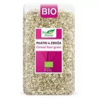 Płatki śniadaniowe i musli - Bio Planet Płatki 4 zboża (orkisz, owies, jęczmień, żyto) 600 g Bio - miniaturka - grafika 1