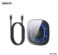 Ładowarki do telefonów - Ładowarka Indukcyjna 15W Remax Walking Series with Light RP-W76 czarna - miniaturka - grafika 1