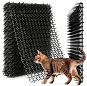 Zwalczanie i odstraszanie szkodników - Mata z Kolcami Odstraszacz Kotów Psów Kun Lisów Ptaków Bariera przed Zwierzętami 39 x 32 cm 10 szt - miniaturka - grafika 1