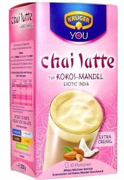 Chai Kruger Latte mleko kokos migdał 10 sztuk