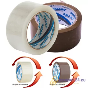 TAŚMA PAKOWA SMART 48 MM X 100 M AKRYL, BRĄZOWY - Akcesoria do pakowania - miniaturka - grafika 1