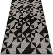 Dywany - DYWAN SZNURKOWY SIZAL FLOORLUX 20489 silver / black TRÓJKĄTY szary 240x330 cm - miniaturka - grafika 1