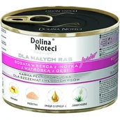 Mokra karma dla psów - Dolina Noteci Premium Junior Małe Rasy Serca Indyka I Wątróbka Gęsi 185g - miniaturka - grafika 1